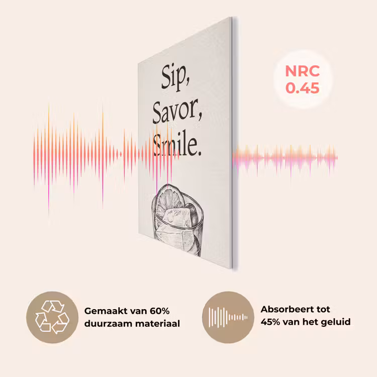 Tekst - Glas - Getekend - Citroen PET vilt klein -USP_NL