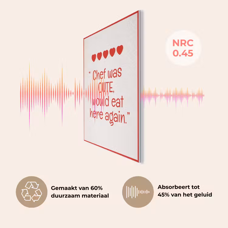 Tekst - Rood - Hartjes PET vilt klein -USP_NL