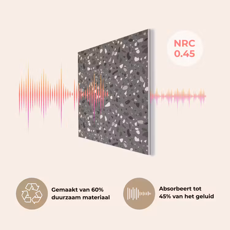 Terrazzo - Patroon - Grijs PET vilt klein 837 -USP_NL