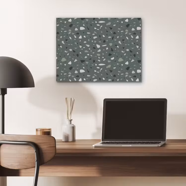 Terrazzo - Patroon - Kleurrijk - Groen PET vilt klein 837 -sfeer5
