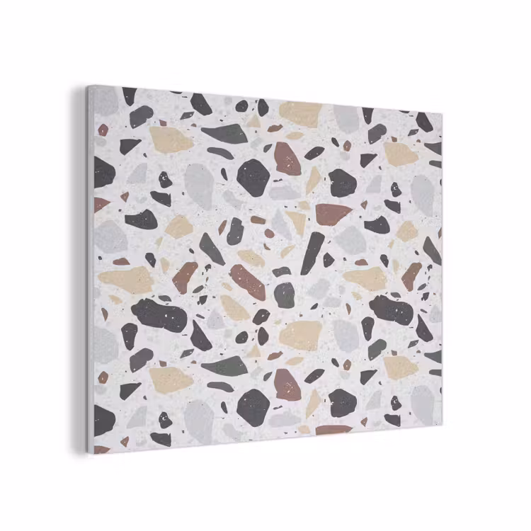 Terrazzo -  Patroon - Kleurrijk - Klei PET vilt klein 837 -3d