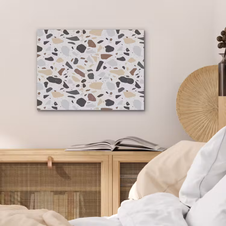 Terrazzo -  Patroon - Kleurrijk - Klei PET vilt klein 837 -sfeer3
