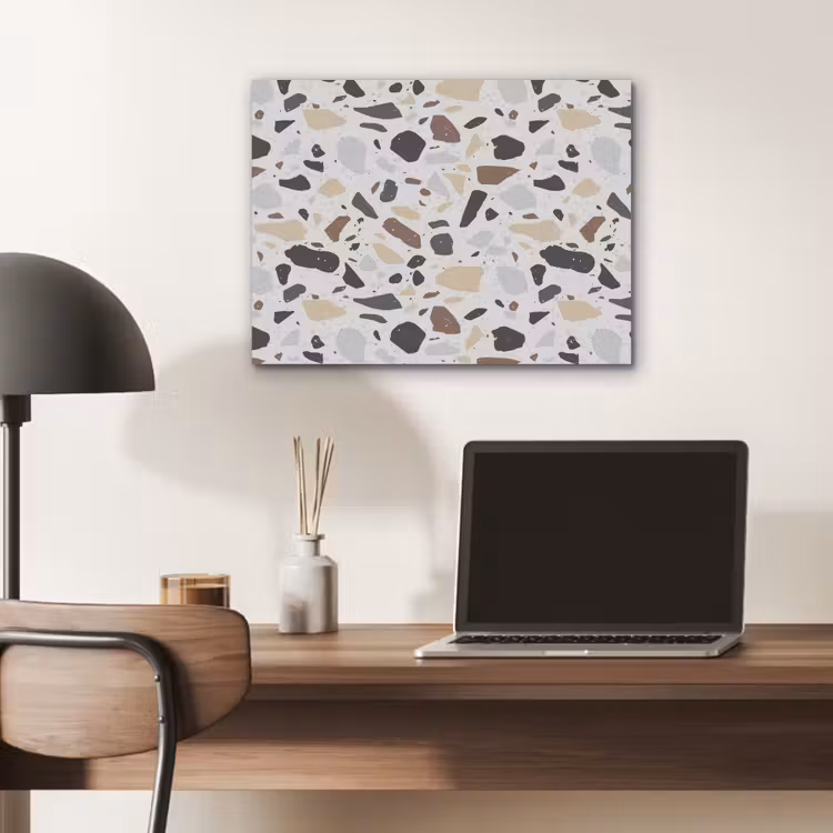 Terrazzo -  Patroon - Kleurrijk - Klei PET vilt klein 837 -sfeer5