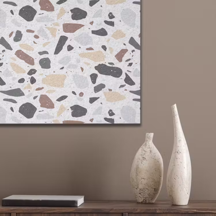 Terrazzo -  Patroon - Kleurrijk - Klei PET vilt klein 837 -sfeer6_closeup