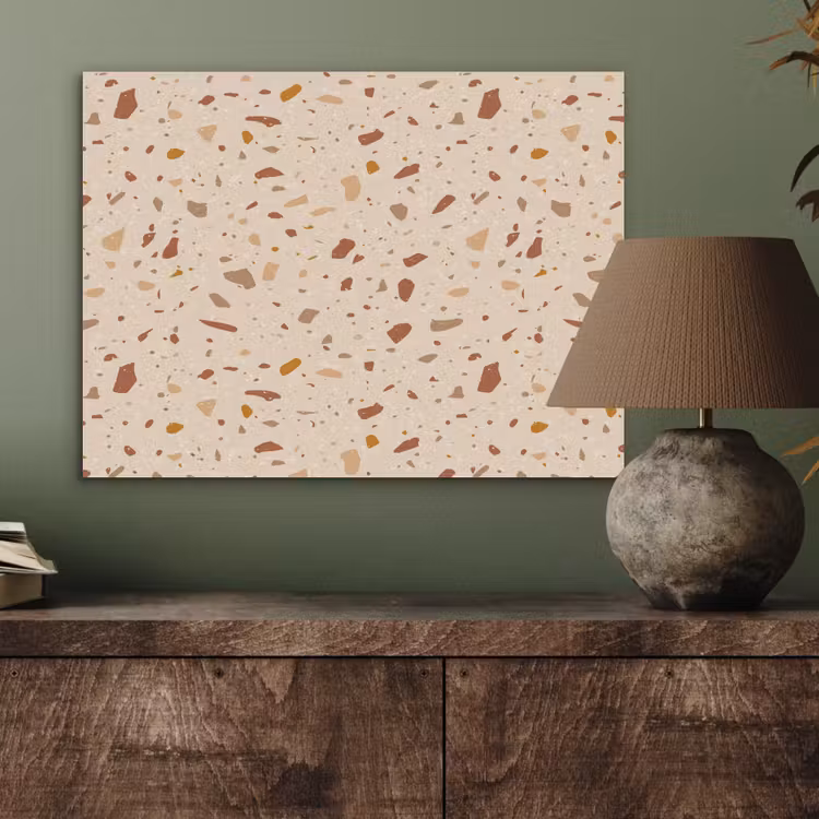 Terrazzo - Patroon - Kleurrijk - Steen PET vilt klein 837 -sfeer2