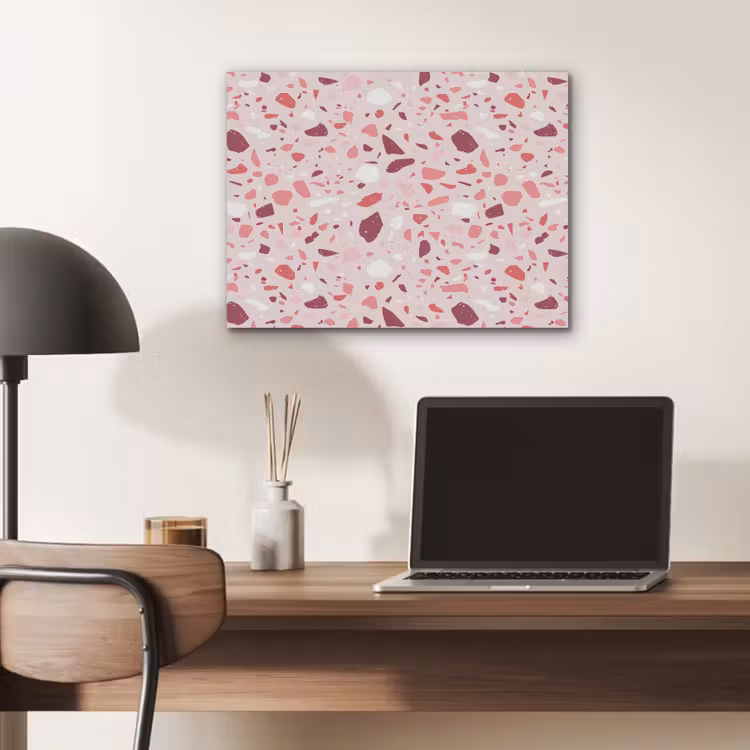 Terrazzo - Patroon - Roze PET vilt klein 837 -sfeer5