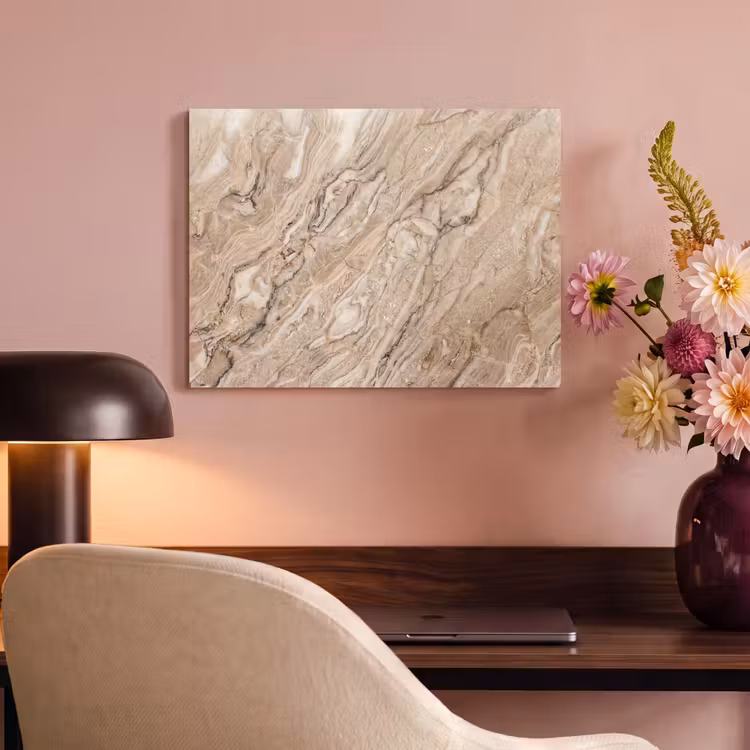 Textuur - Aders - Abstract - Modern - Beige PET vilt klein -sfeer3