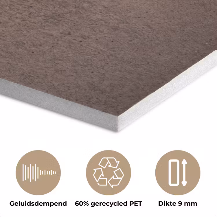 Textuur - Beton - Abstract - Donker - Bruin PET vilt klein -closeup_NL