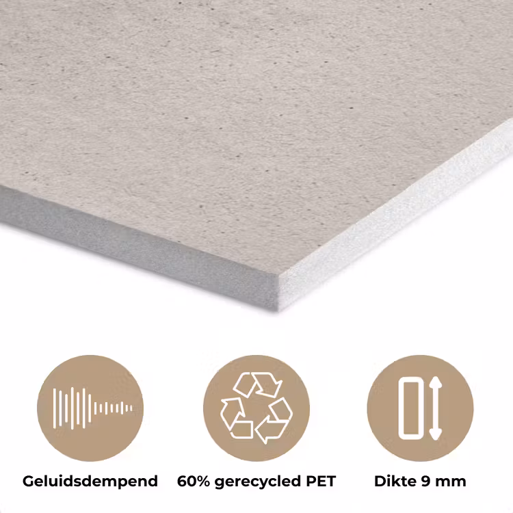 Textuur - Effen - Abstract - Beige PET vilt klein -closeup_NL