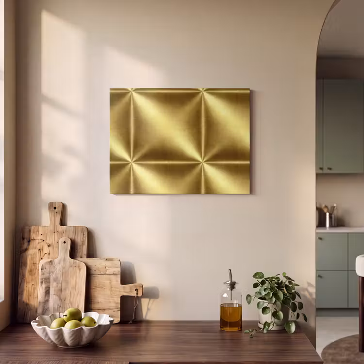 Textuur - Geborsteld Goud - Industrieel - Metallic PET vilt klein 837 -sfeer2