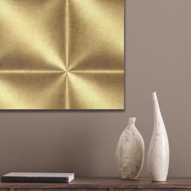 Textuur - Geborsteld Goud - Industrieel - Metallic PET vilt klein 837 -sfeer6_closeup