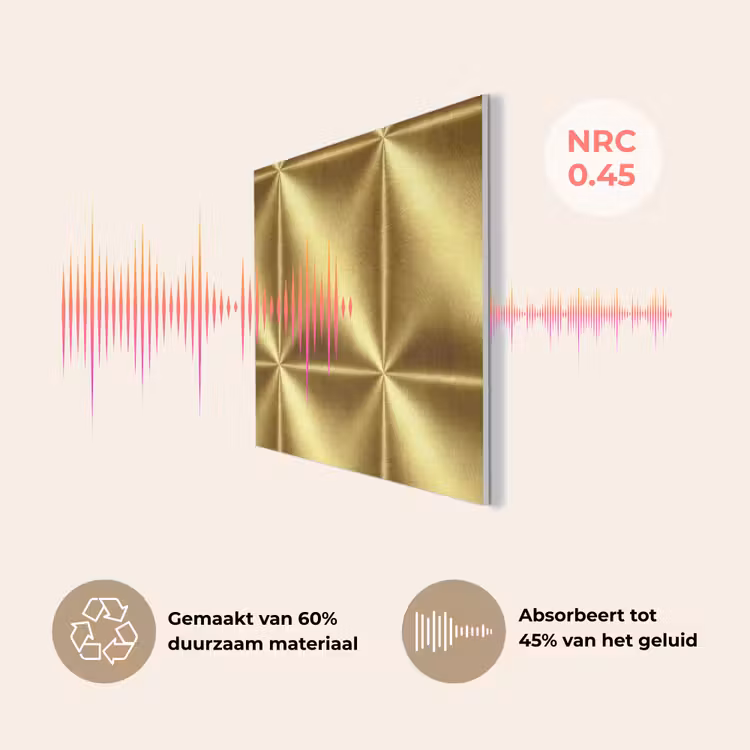 Textuur - Geborsteld Goud - Industrieel - Metallic PET vilt klein 837 -USP_NL