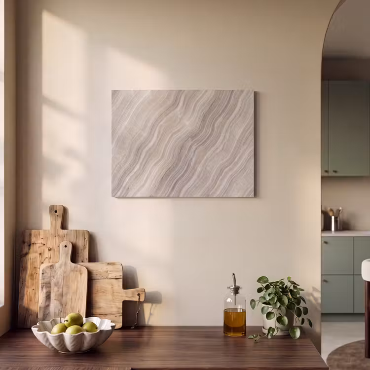 Textuur - Golvend - Abstract - Modern - Beige PET vilt klein -sfeer2