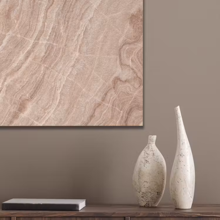 Textuur - Golvend - Abstract - Warm - Bruin PET vilt klein -sfeer6_closeup