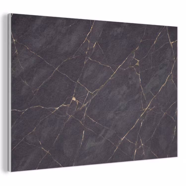 Textuur - Gouden lijnen - Abstract - Modern - Zwart PET vilt klein -3d