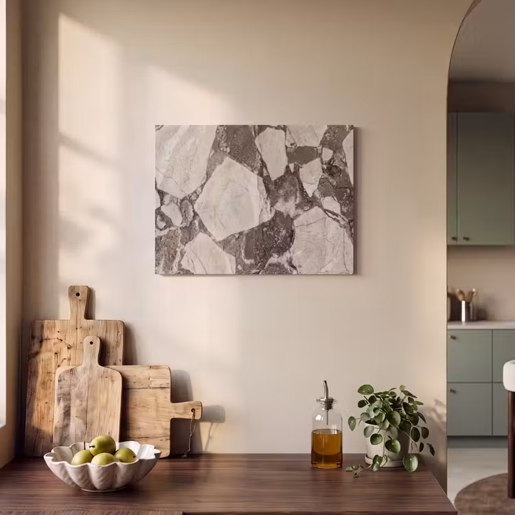 Textuur - Marmer - Abstract - Beige - Bruin PET vilt klein -sfeer2