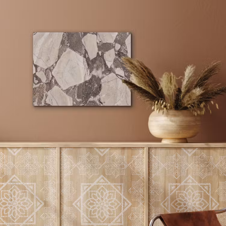 Textuur - Marmer - Abstract - Beige - Bruin PET vilt klein -sfeer4