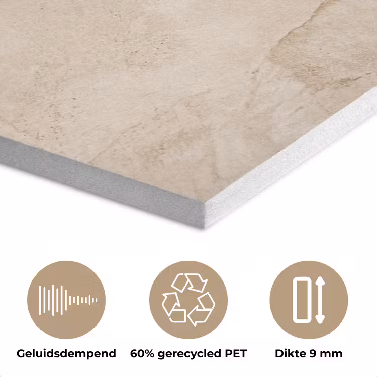 Textuur - Patroon - Abstract - Modern - Beige PET vilt klein -closeup_NL