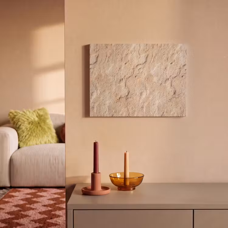 Textuur - Steen - Natuur - Beige PET vilt klein -sfeer1