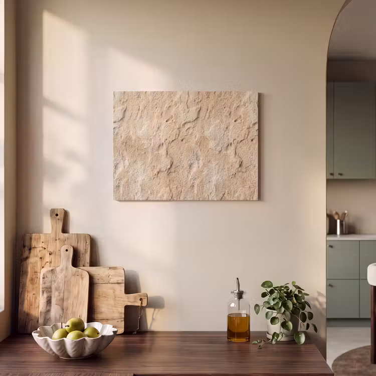 Textuur - Steen - Natuur - Beige PET vilt klein -sfeer2