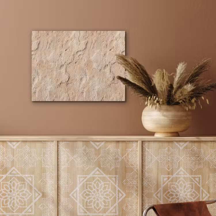 Textuur - Steen - Natuur - Beige PET vilt klein -sfeer4
