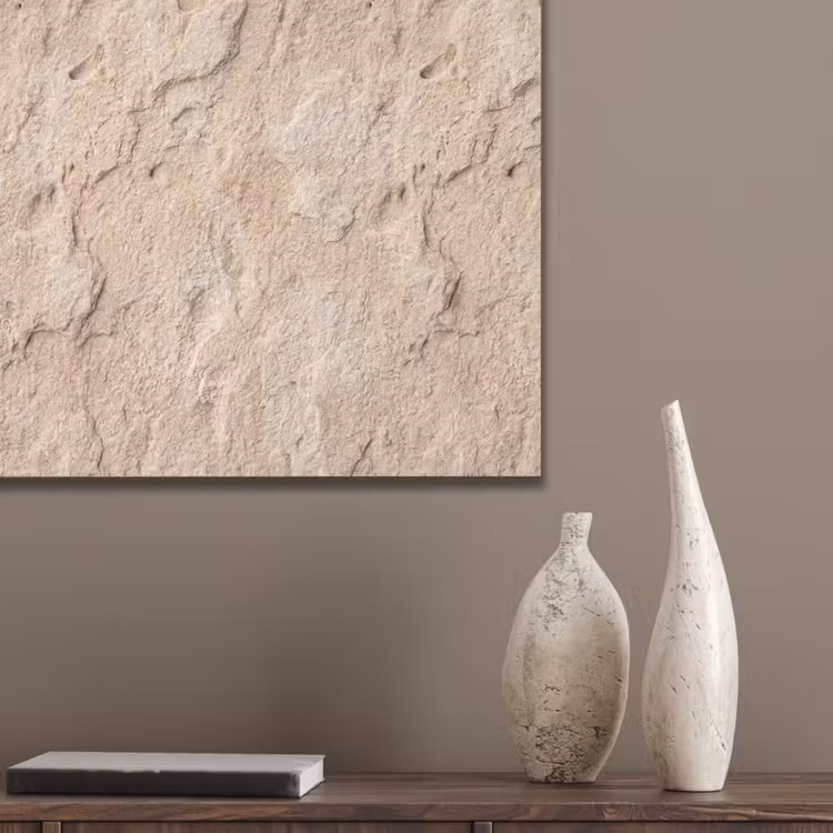 Textuur - Steen - Natuur - Beige PET vilt klein -sfeer6_closeup