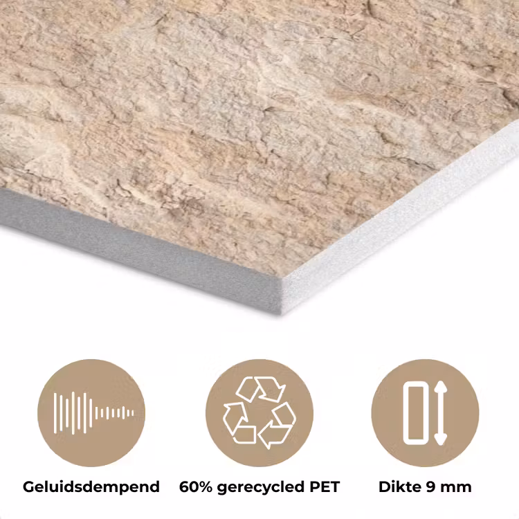 Textuur - Steen - Natuur - Beige PET vilt klein -closeup_NL
