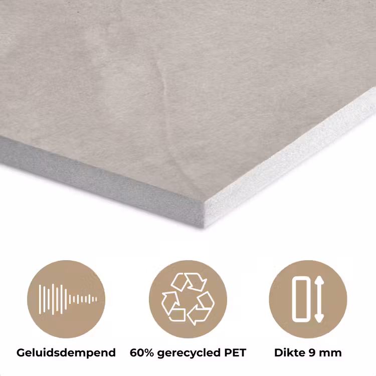 Textuur - Wand - Modern - Beige - Abstract PET vilt klein -closeup_NL