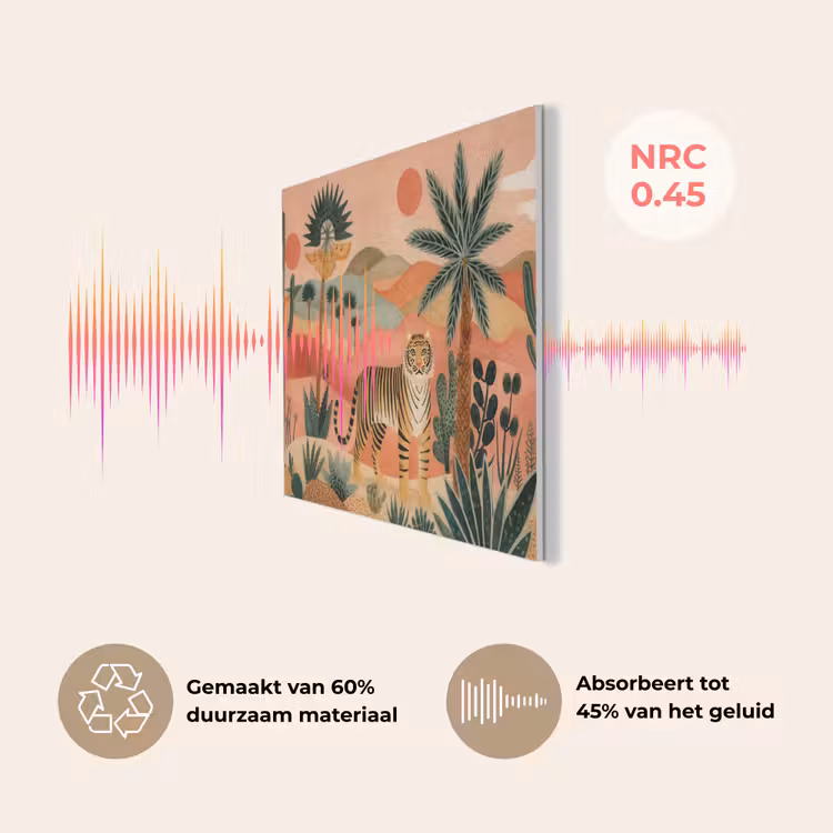 Tijger - Kleurrijk - Palmen - Cactus PET vilt klein -USP_NL