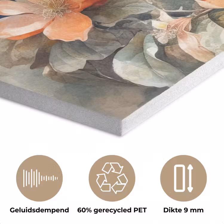 Toekan - Vogels - Bloemen - Tak PET vilt klein -closeup_NL