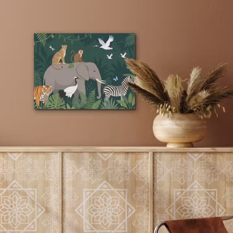 Tropisch - Jungle -  Groen PET vilt klein -sfeer4