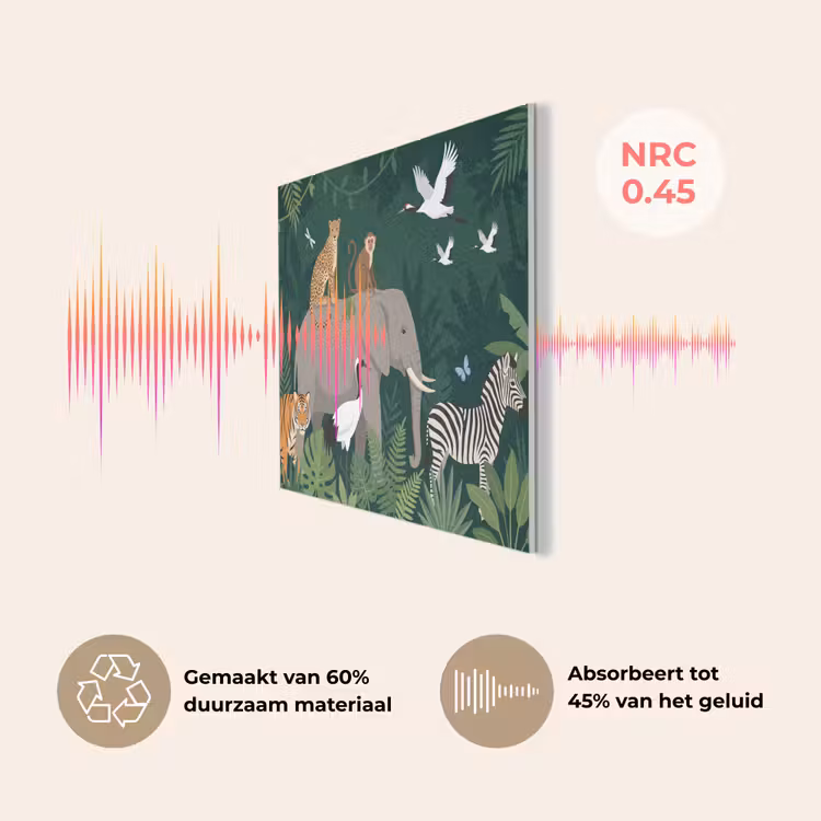 Tropisch - Jungle -  Groen PET vilt klein -USP_NL