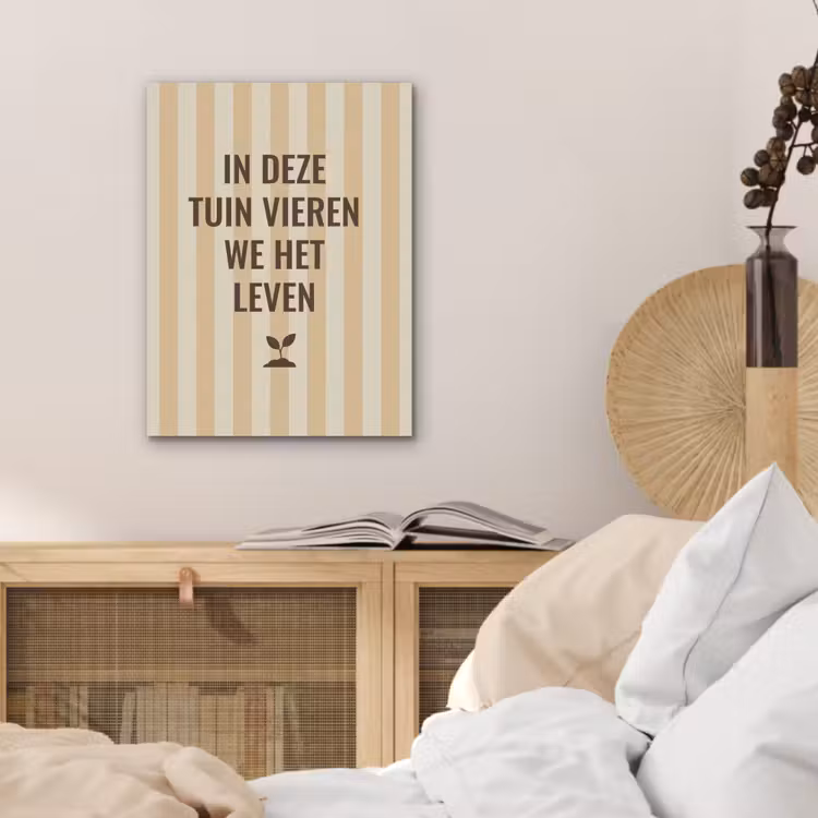 Tuin - Quote - Strepen - Zomer PET vilt klein -sfeer3