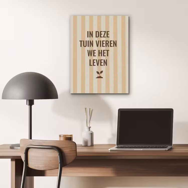 Tuin - Quote - Strepen - Zomer PET vilt klein -sfeer5