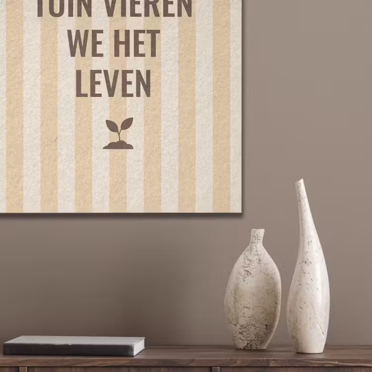 Tuin - Quote - Strepen - Zomer PET vilt klein -sfeer6_closeup