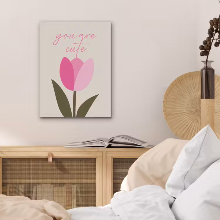 Tulp - Roze - Valentijn - Bloem PET vilt klein -sfeer3
