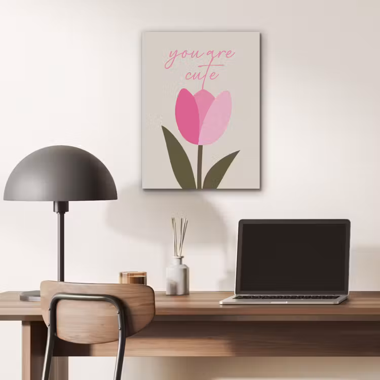 Tulp - Roze - Valentijn - Bloem PET vilt klein -sfeer5
