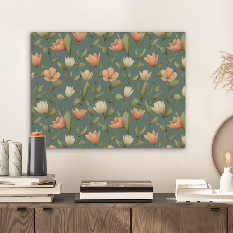 Tulpen - Botanisch - Groen PET vilt klein 837 -sfeer1