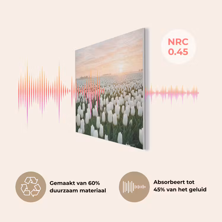 Tulpen - Landschap - Wit PET vilt klein -USP_NL