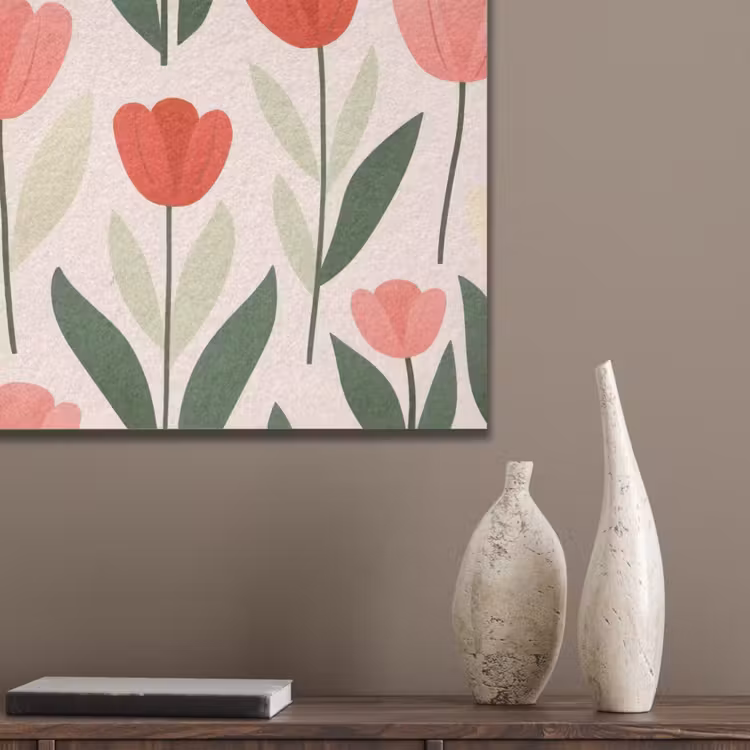 Tulpen - Modern - Roze PET vilt klein -sfeer6_closeup