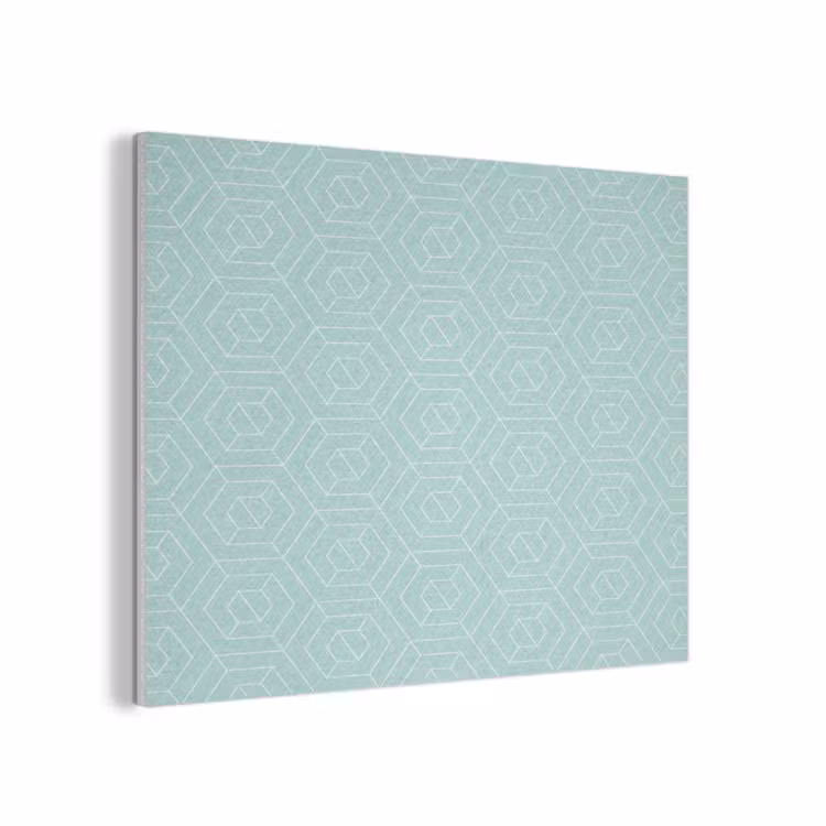 Turquoise - Patroon - Lijnen PET vilt klein 837 -3d