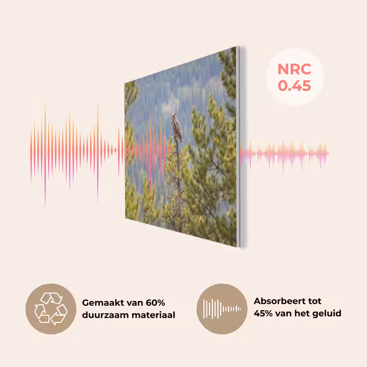 Uil - Oehoe - Bomen - Natuur PET vilt klein -USP_NL