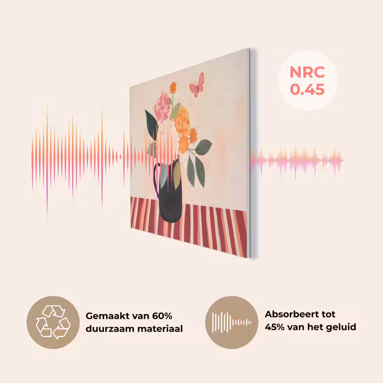 Vaas - Bloemen - Vlinder - Rood PET vilt klein -USP_NL