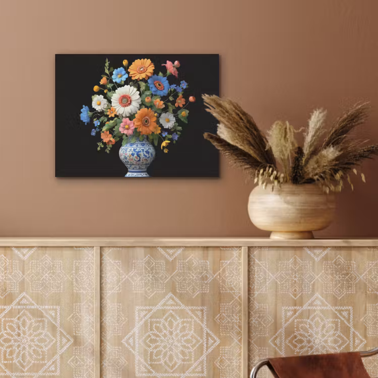 Vaas - Boeket - Bloemen - Kleur PET vilt klein -sfeer4