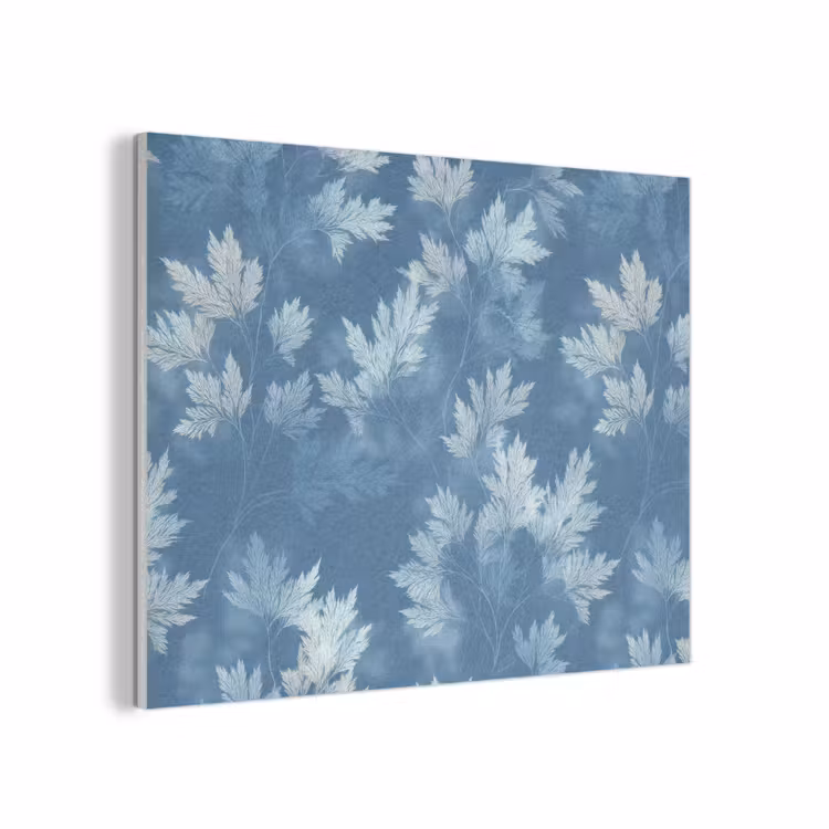 Varen - Botanisch - Patroon - Grijsblauw PET vilt klein 837 -3d