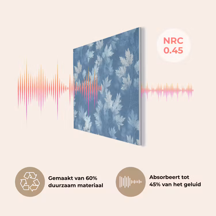 Varen - Botanisch - Patroon - Grijsblauw PET vilt klein 837 -USP_NL