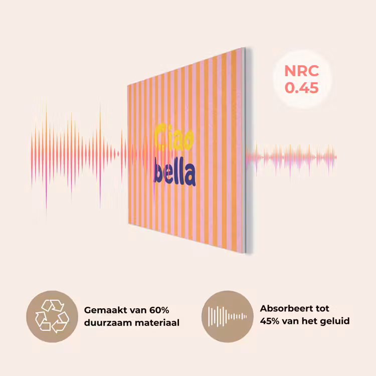 Verticaal - Strepen - Oranje - Ciao bella PET vilt klein -USP_NL