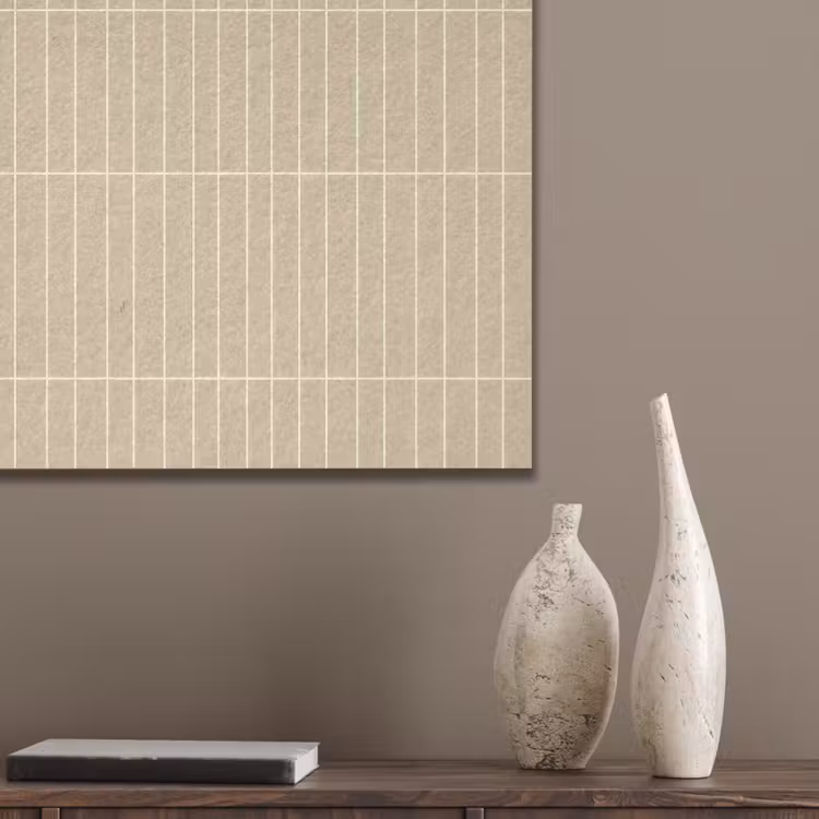 Verticaal - Wandtegel - Zand - Beige PET vilt klein 837 -sfeer6_closeup