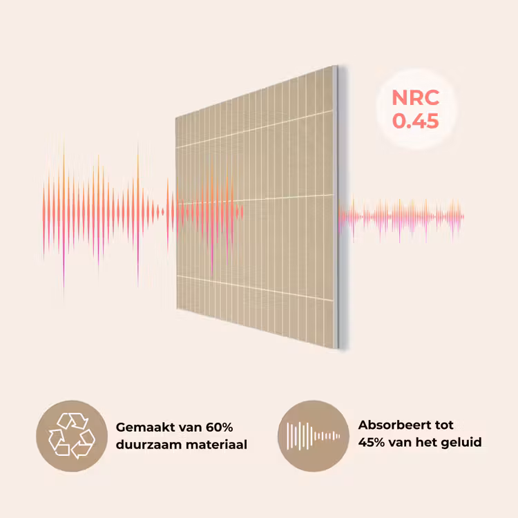 Verticaal - Wandtegel - Zand - Beige PET vilt klein 837 -USP_NL