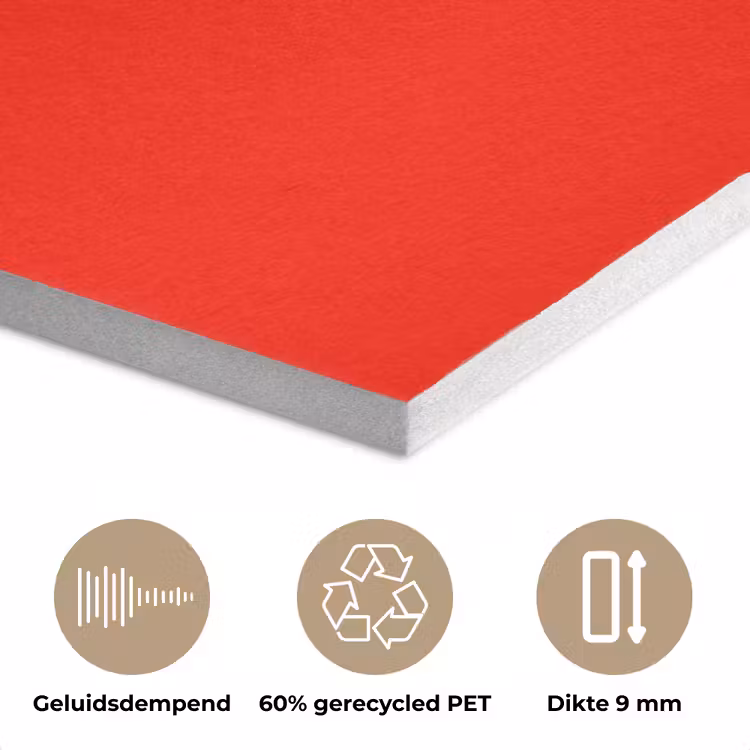 Vibrant - Vermilion - Rood PET vilt klein 837 -closeup_NL
